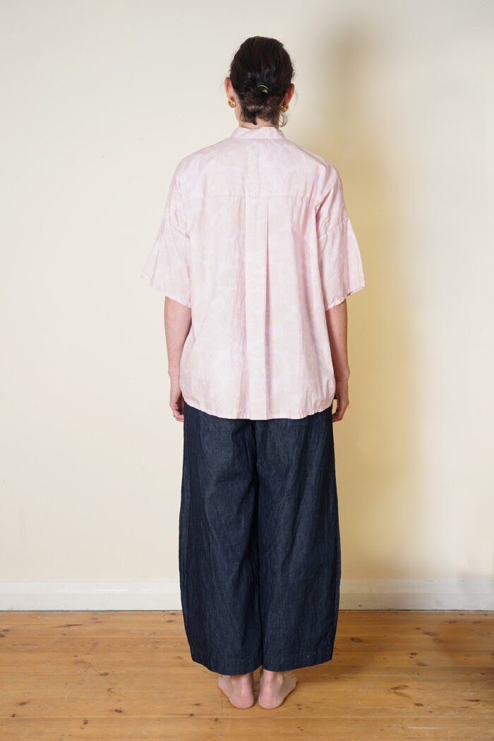 easy shirt rose print cotton poplin - Image 3