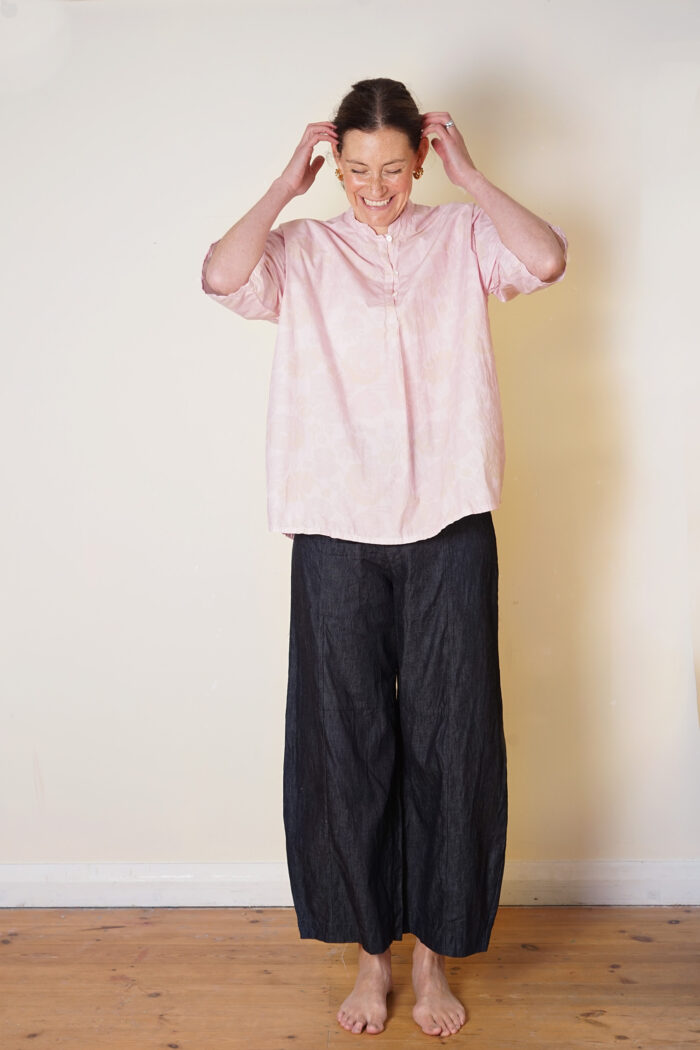 easy shirt rose print cotton poplin - Image 2